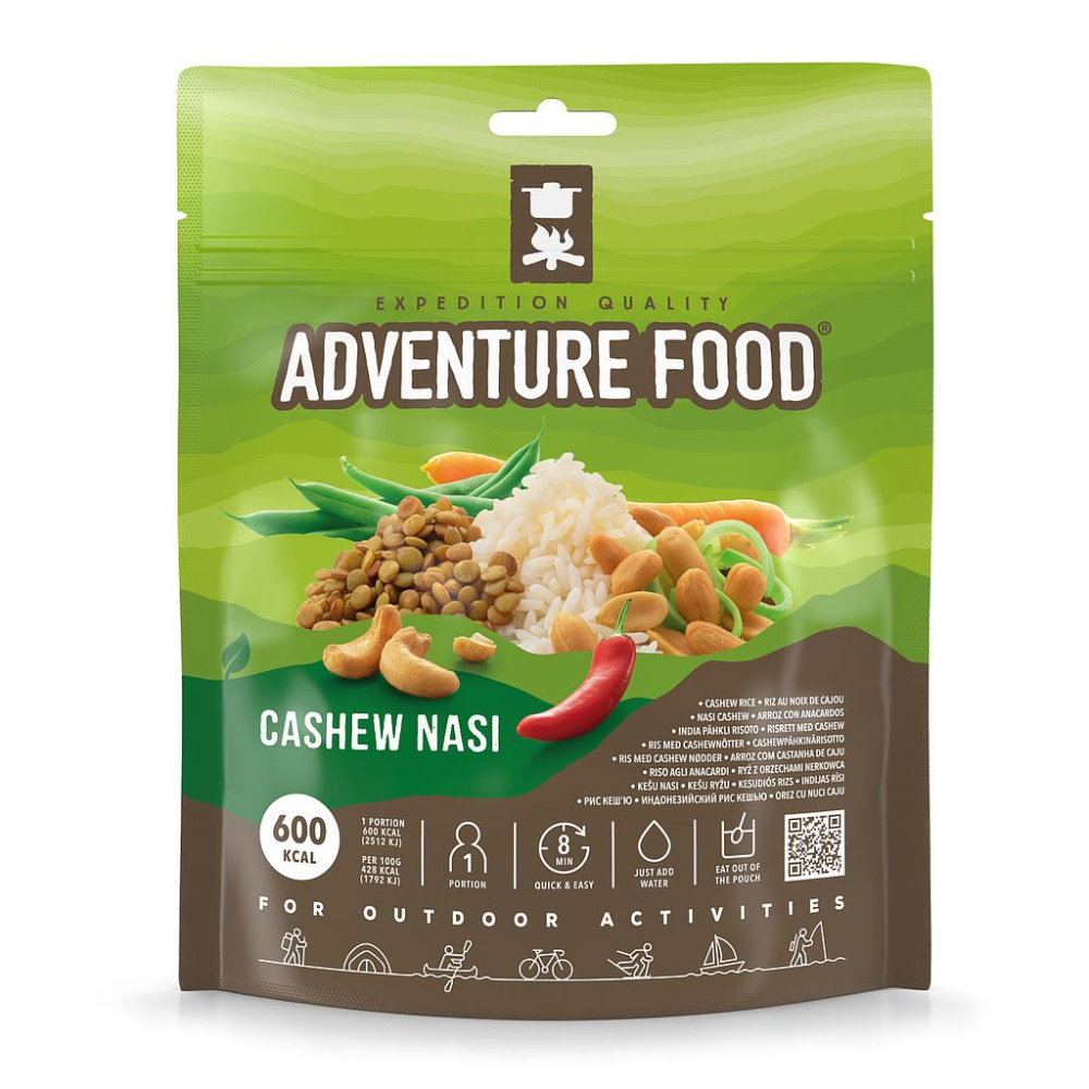 Adventure Food Cashew Nasi gevriesdroogde vegetarische rijstmaaltijd voor hike en kamperen