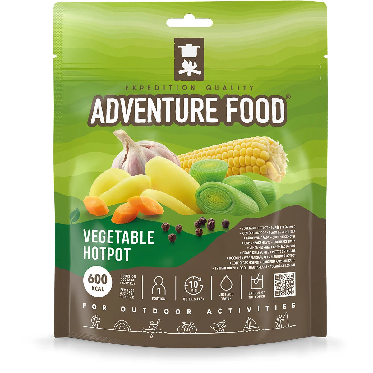 Adventure Food Vegetable Hotpot gevriesdroogde vegetarische stamppot met groenten voor outdoor