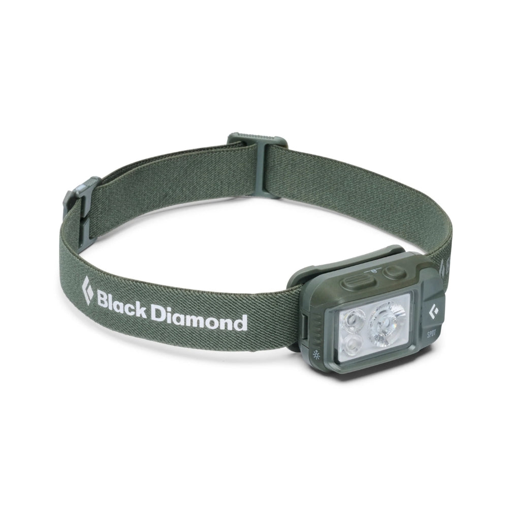 Black Diamond Spot compacte LED-hoofdlamp met verstelbare elastische hoofdband en waterdichte behuizing
