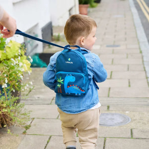 Friendly Faces Toddler Backpack kinderrugzak in de vorm van een groene dinosaurus met schattige details en comfortabele schouderbanden 3