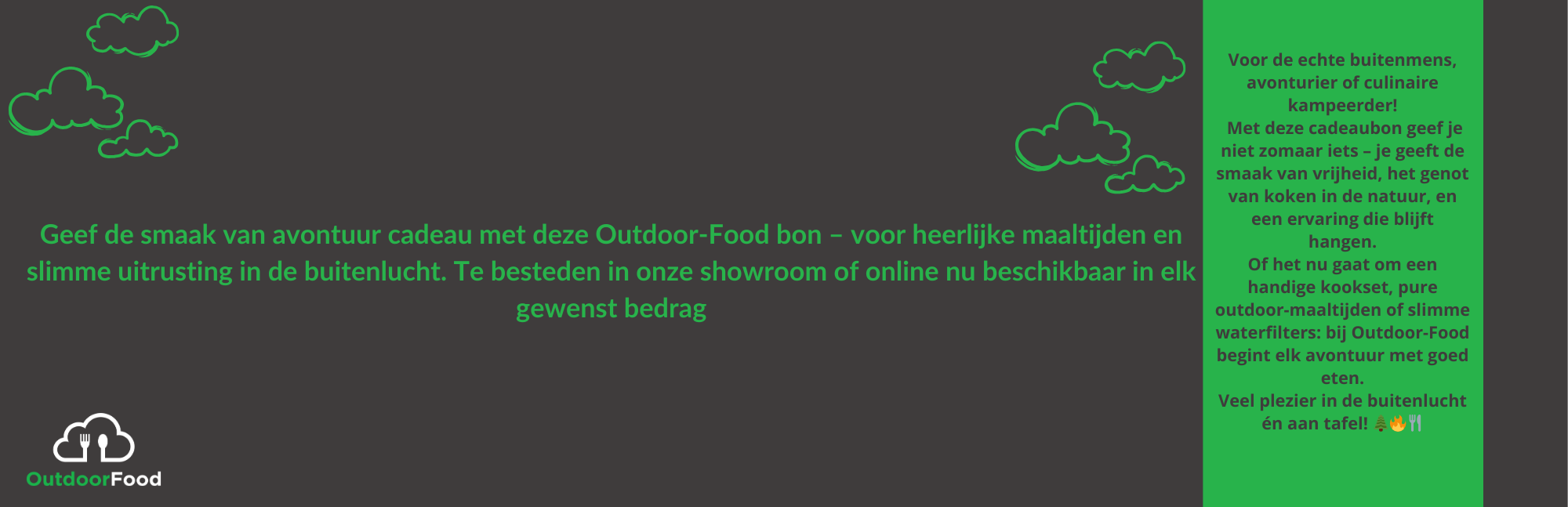 Outdoor food cadeau bon - Outdoor Food