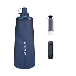 LifeStraw Peak Collapsible Bottle 1L Mountain Blue