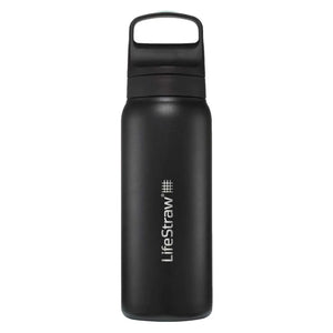 LifeStraw Go Series 2.0 dubbelwandige rvs waterfles van 700ml met geintegreerd waterfilter, draaidop en karabijnhaak