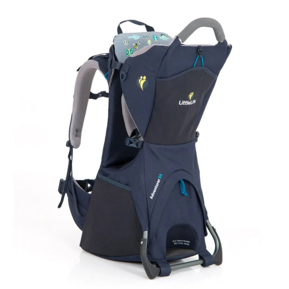 LittleLife Adventurer S3 Child Carrier Navy comfortabele kinderdrager in donkerblauw met verstelbaar harnas en lichte aluminium rugsteun 2