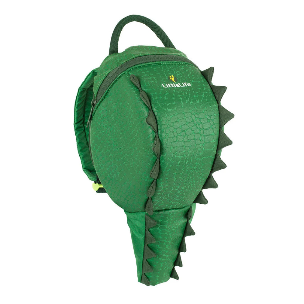 LittleLife Animal Toddler Backpack krokodil kinderrugzak in groen met veiligheidstuigje en handige ritssluiting