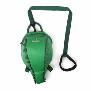 LittleLife Animal Toddler Backpack krokodil kinderrugzak in groen met veiligheidstuigje en handige ritssluiting 2