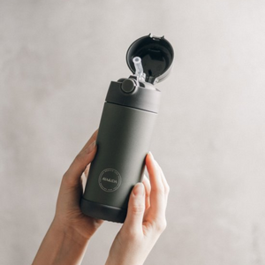 Aya & Ida Kids Straw Bottle | Drinkfles met Rietje | 350ml - Outdoor Food