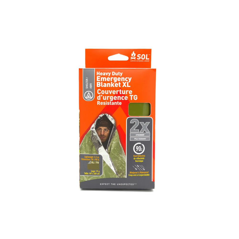 SOL • Thermisch nooddeken XL • Wind- & waterdicht 90% warmte