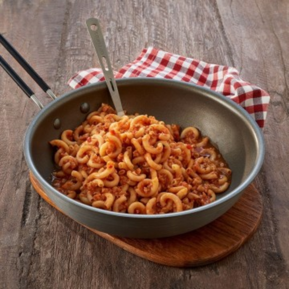 Trek'n Eat Pasta met vegetarische bolognesesaus • Outdoor maaltijd