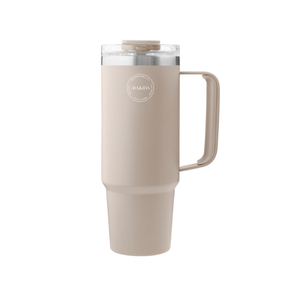 Aya & Ida Thermo Cup with Straw | Thermosbeker met Rietje | 885ml - Outdoor Food