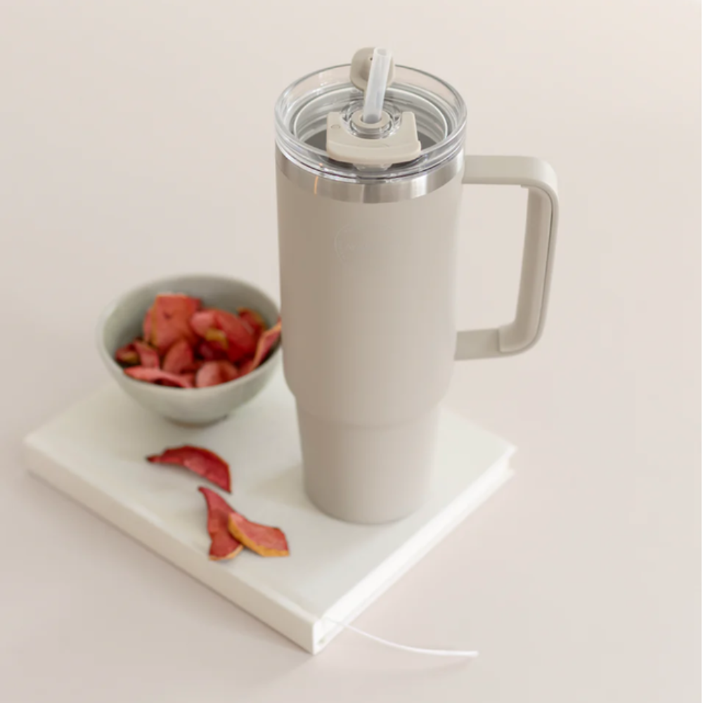 Aya & Ida Thermo Cup with Straw | Thermosbeker met Rietje | 885ml - Outdoor Food