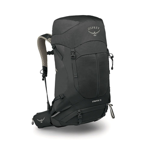 Osprey Stratos 34 Raven Black OS ademende zwarte heren wandelrugzak van 34 liter met AirSpeed rugpand