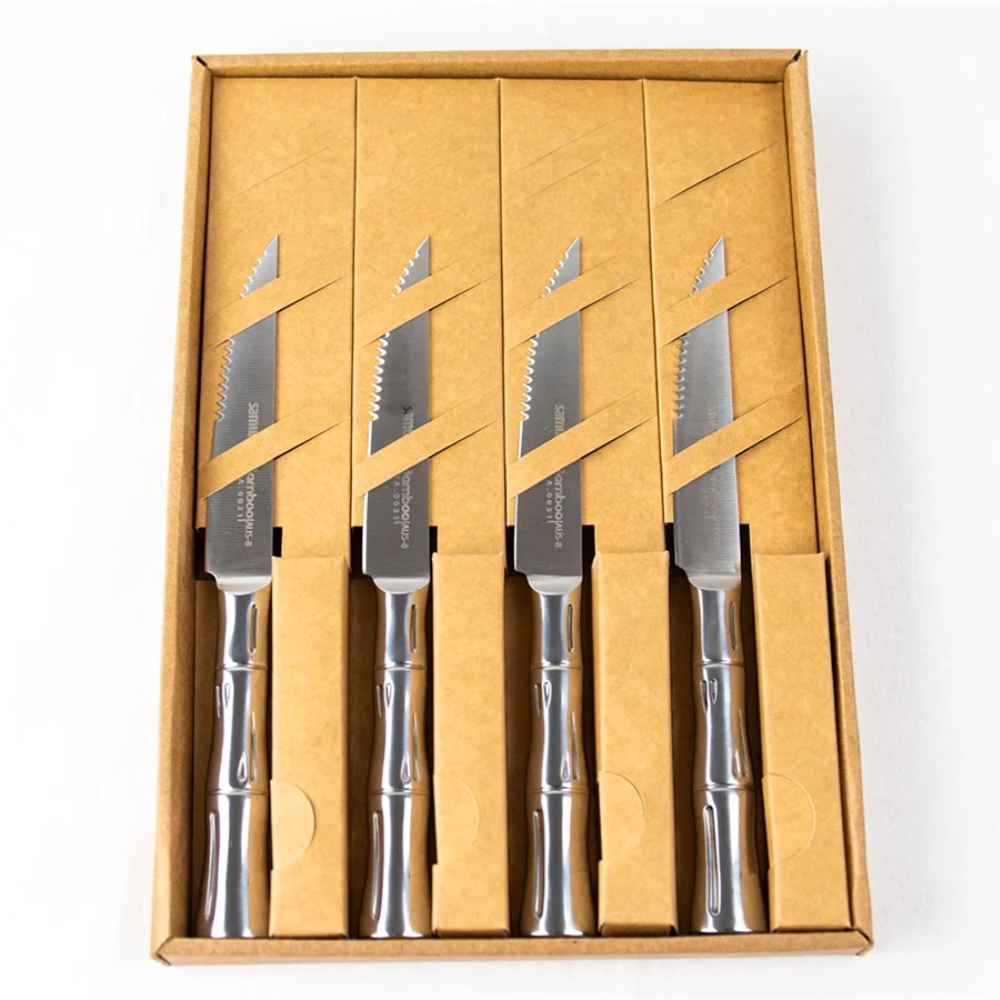 Samura Bamboo Steak Knife Set 4-Piece
