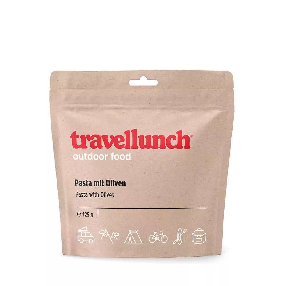 Travellunch • Pasta met Olijven • Voedzame Vegetarische Maaltijd