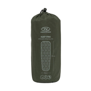 Highlander NAP-PAK opblaasbare en compacte trekkingslaapmat met comfortabele luchtcellen