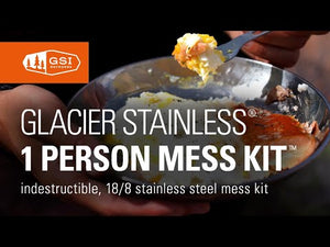 GSI - Glacier Stainless 1 Person Mess Kit - RVS Pannenset