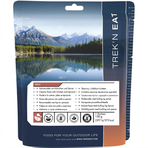 Trek'n Eat Creamy Pasta with Chicken & Spinach • Outdoor maaltijd