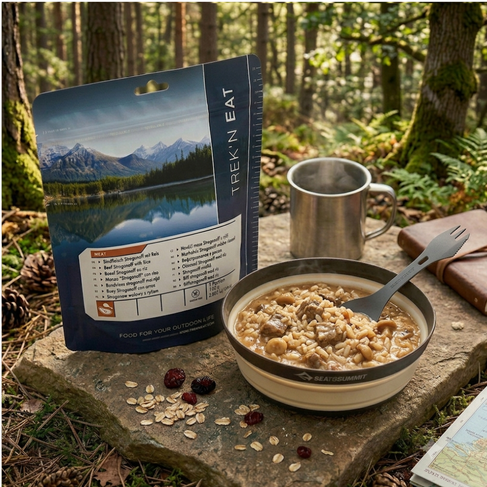 Trek'n Eat Beef Stroganoff with Rice • Outdoor maaltijd
