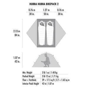 MSR - MSR • Hubba Hubba Bikepack 2 • Lichtgewicht Bikepacking Tent