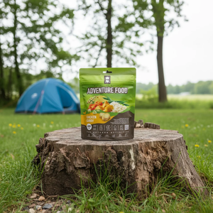 Adventure Food Chicken Curry gevriesdroogde rijstmaaltijd met kip, ananas en milde kerriesaus