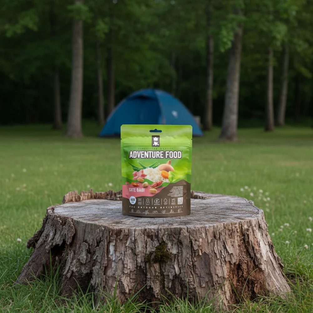 Adventure Food Sate Babi gevriesdroogde rijstmaaltijd met varkensvlees en pindasaus