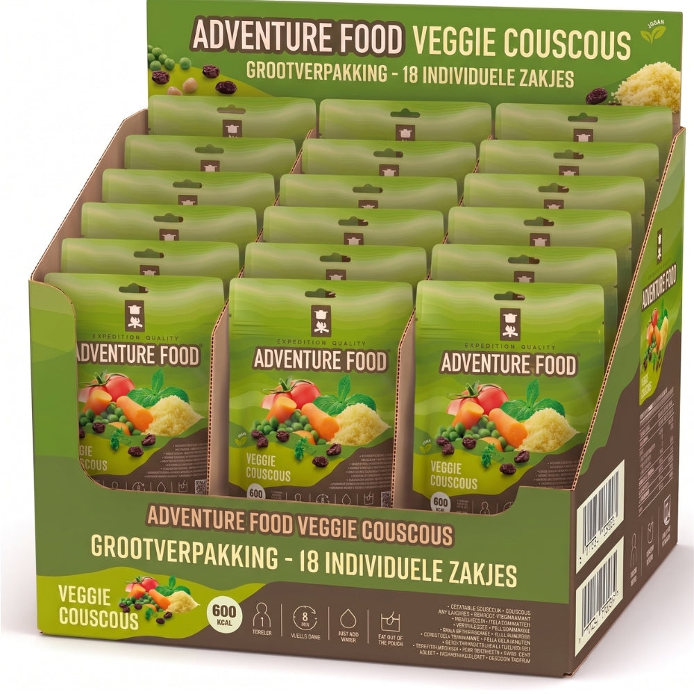 Adventure Food Veggie Couscous vegetarische gevriesdroogde maaltijd in een zakje voor outdoor activiteiten
