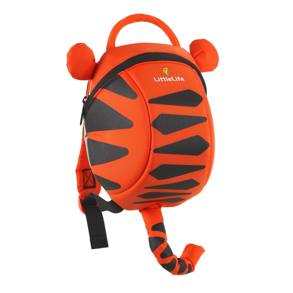 Animal Toddler Backpack kinderrugzak in de vorm van een oranje tijger met zwarte strepen en comfortabele schouderbanden