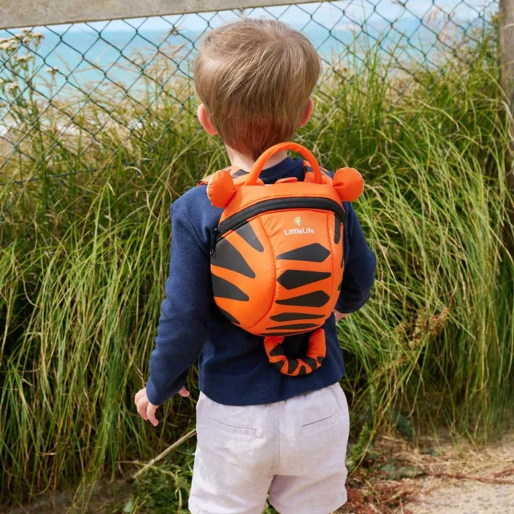 Animal Toddler Backpack kinderrugzak in de vorm van een oranje tijger met zwarte strepen en comfortabele schouderbanden 5
