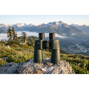 Bynolyt Runner III 7x50 Fixed Focus porro verrekijker met zwarte rubberen behuizing en vaste scherpstelling
