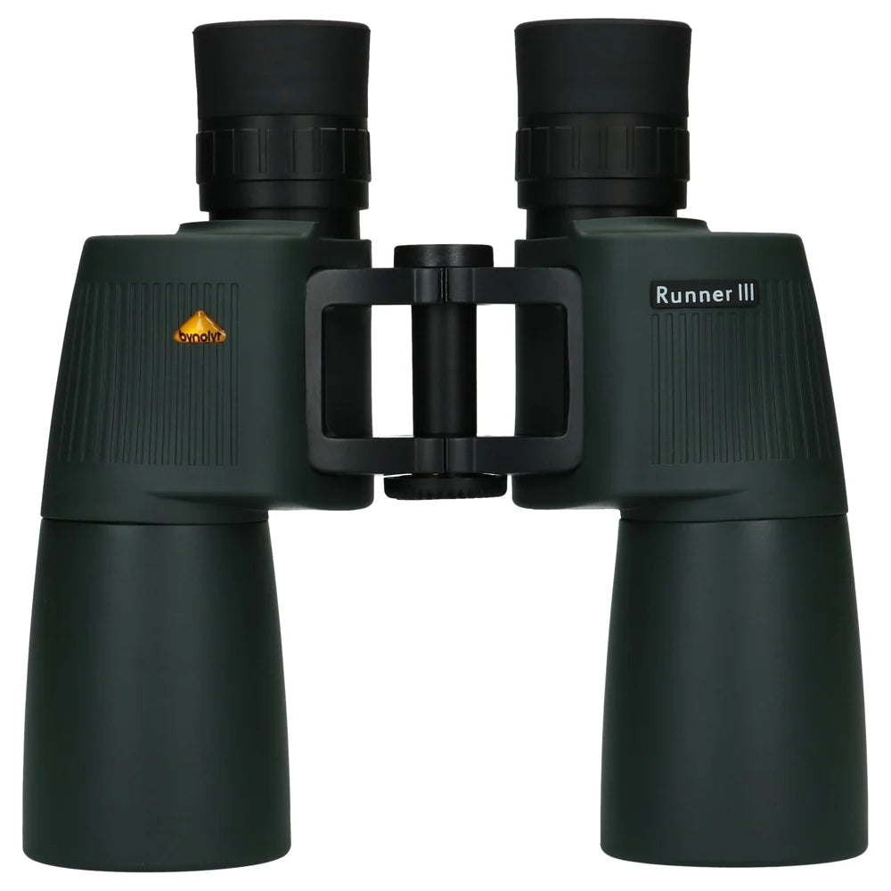 Bynolyt Runner III 7x50 Fixed Focus porro verrekijker met zwarte rubberen behuizing en vaste scherpstelling