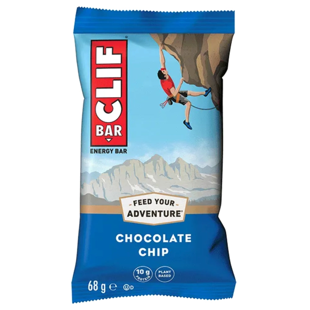 Clif Bar Chocolate Chip energierol losse verpakking van 68g met haver en chocolade