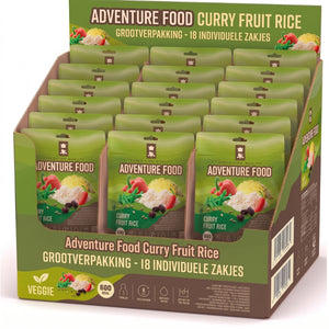 Curry Fruit Rice Variatie Pakket met meerdere zakjes snelle rijstmaaltijden, fruitstukjes en milde currykruiden