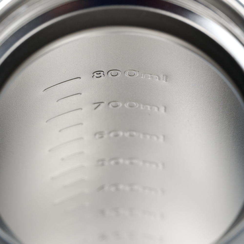  Dometic Chug Bottle 1L binnenkant van de fles met inhoudsindicatie   