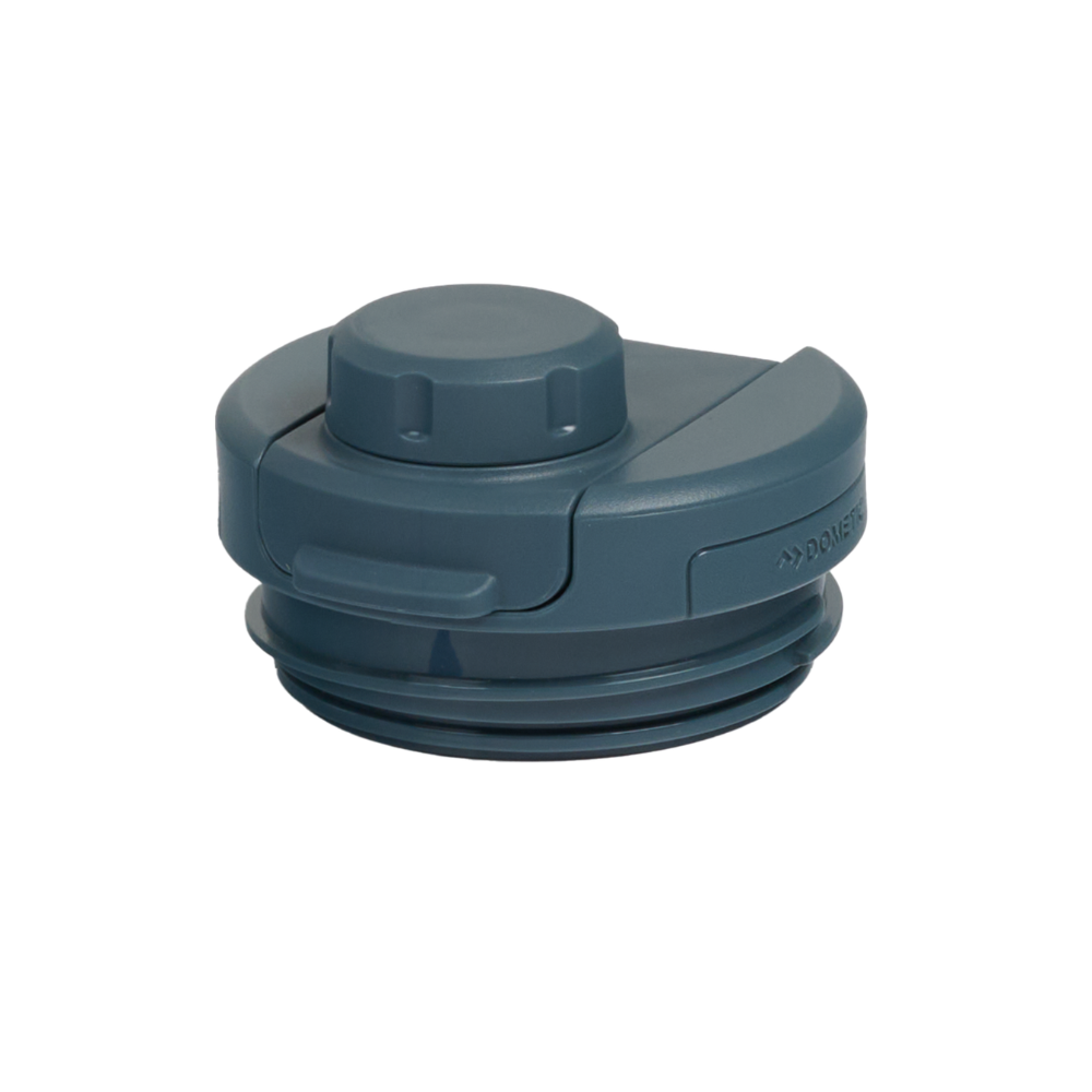 Dometic Chug Lid 76mm blauwgrijze dop van opzij bekeken voor flessen