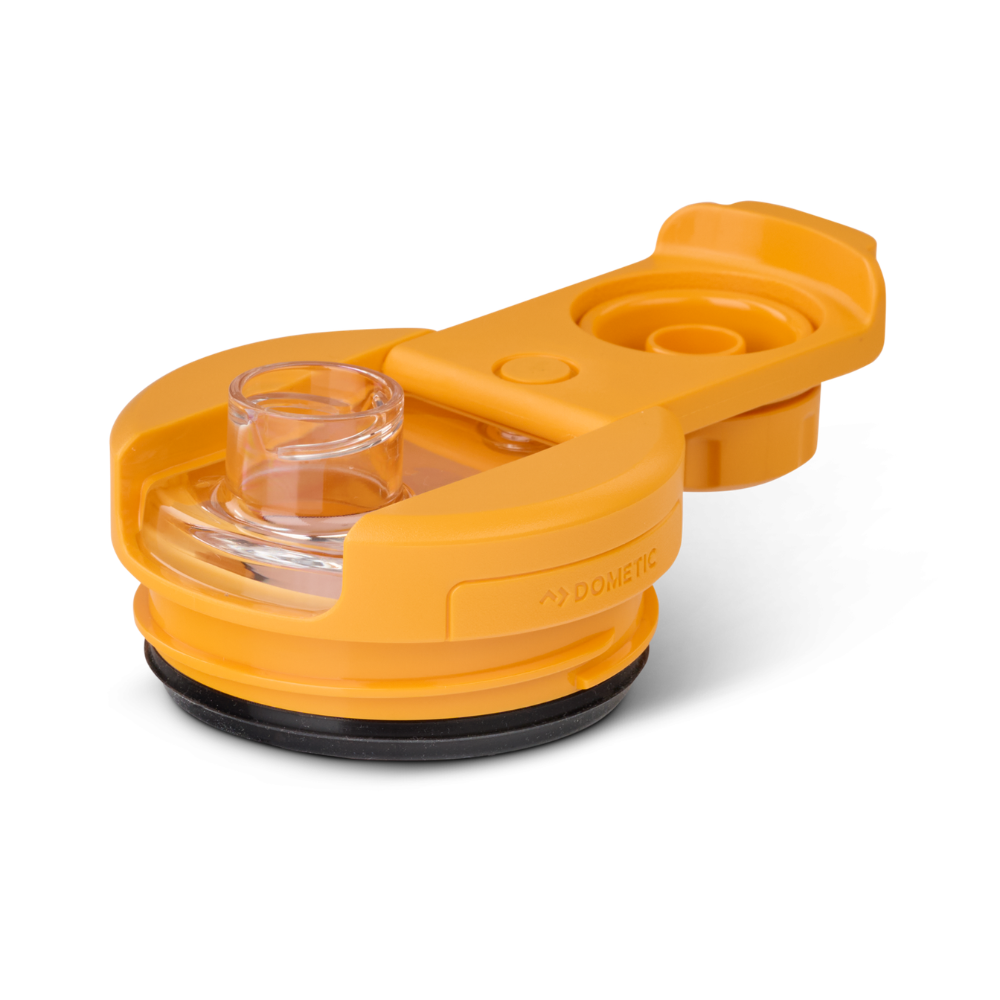 Dometic Chug Lid 76mm gele drinkdop met handgreep en transparante tuit
