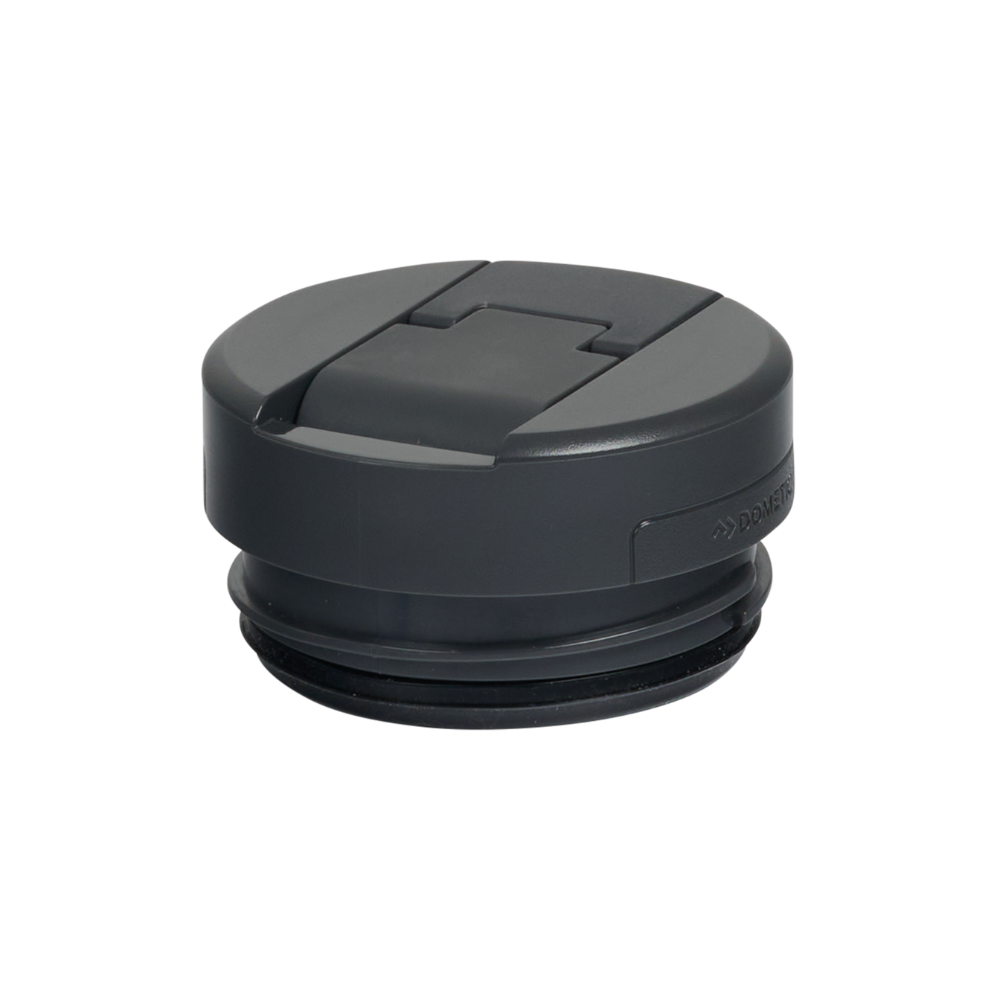 Dometic Sip Lid 76mm donkergrijze drinkdop in gesloten stand