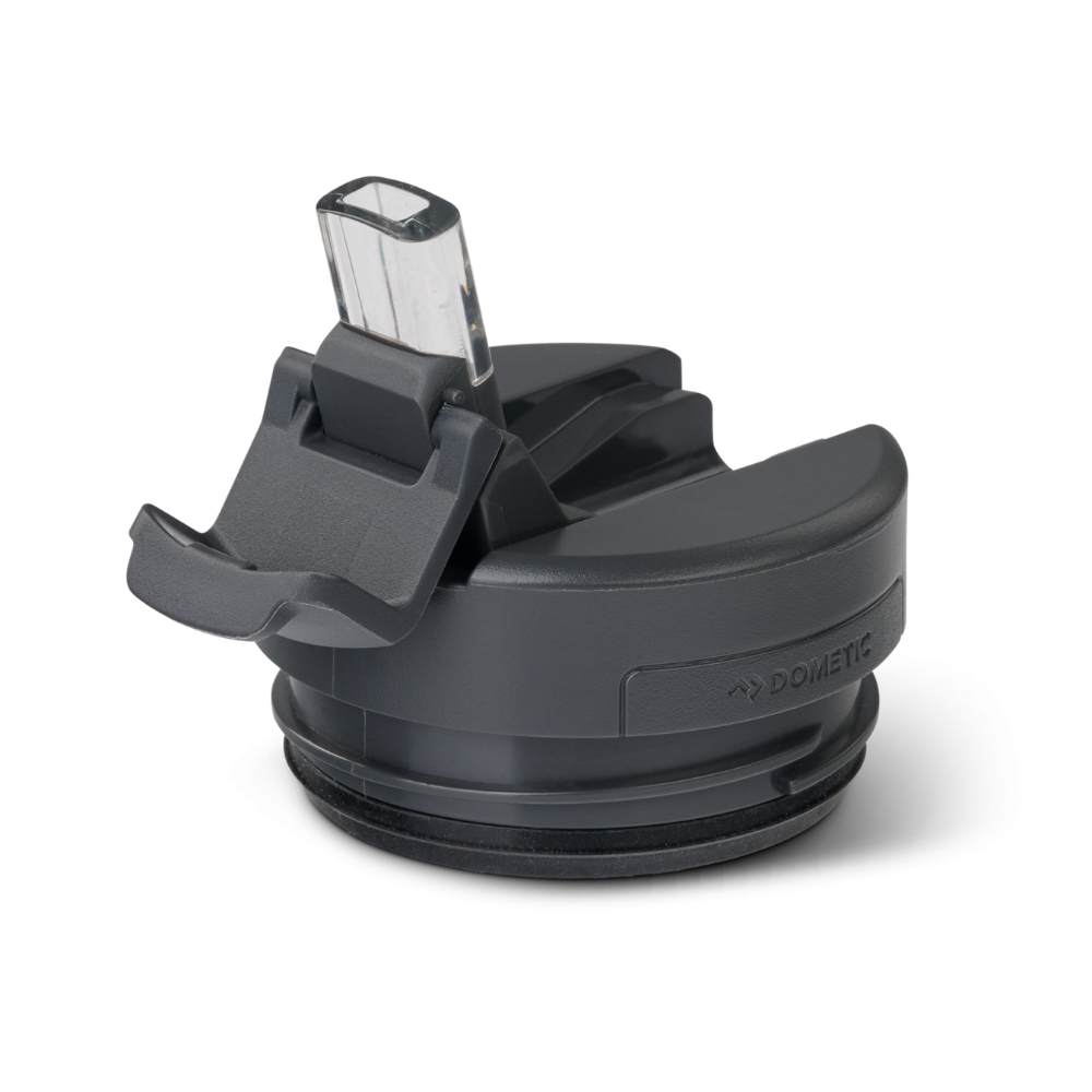 Dometic Sip Lid 76mm donkergrijze drinkdop met opklapbaar mondstuk voor flessen