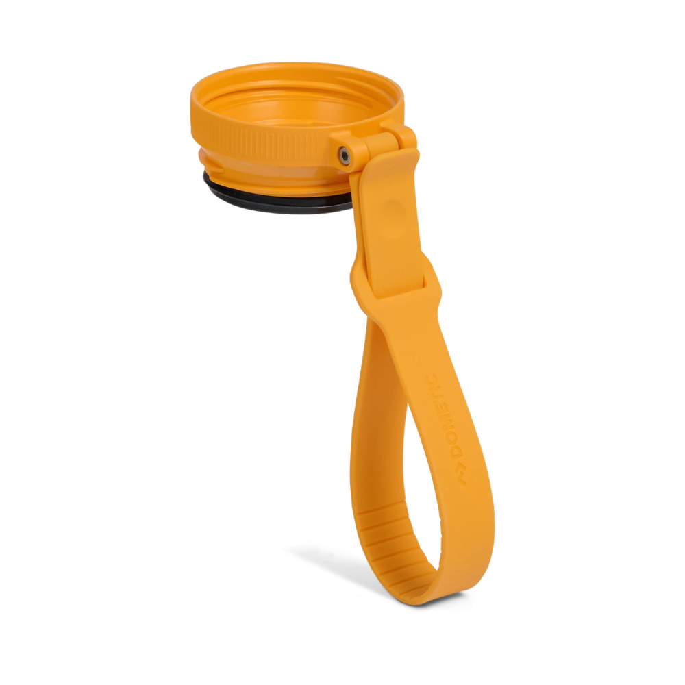 Dometic Strap Collar 76mm gele flesdop met opvallende flexibele draaglus voor outdoorflessen   