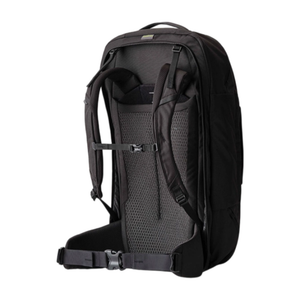 Gregory Border 30 zwarte reisrugzak van 30 liter met ademend mesh rugpaneel, schouderbanden, borstband en heupgordel