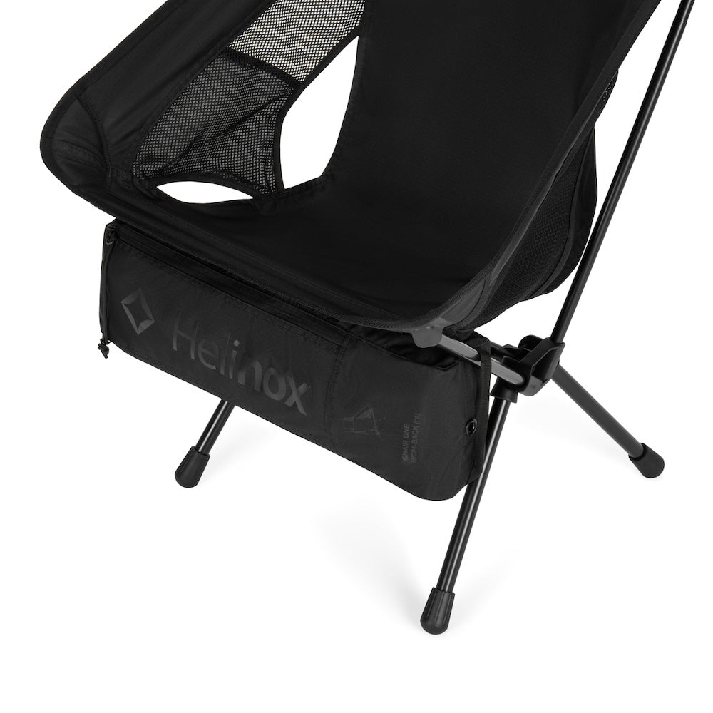 Helinox Sunset Chair zwarte draagtas met ritssluiting en Helinox logo voor de stoel