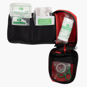Highlander First Aid Mini Pack compacte outdoor EHBO-set in een rood etui met rits en medische basisbenodigdheden5