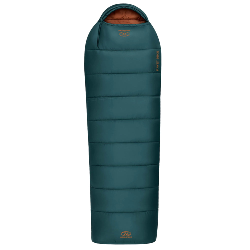 Highlander RAYET Hybrid 350E comfortabele mummyslaapzak met capuchon en isolerende vulling