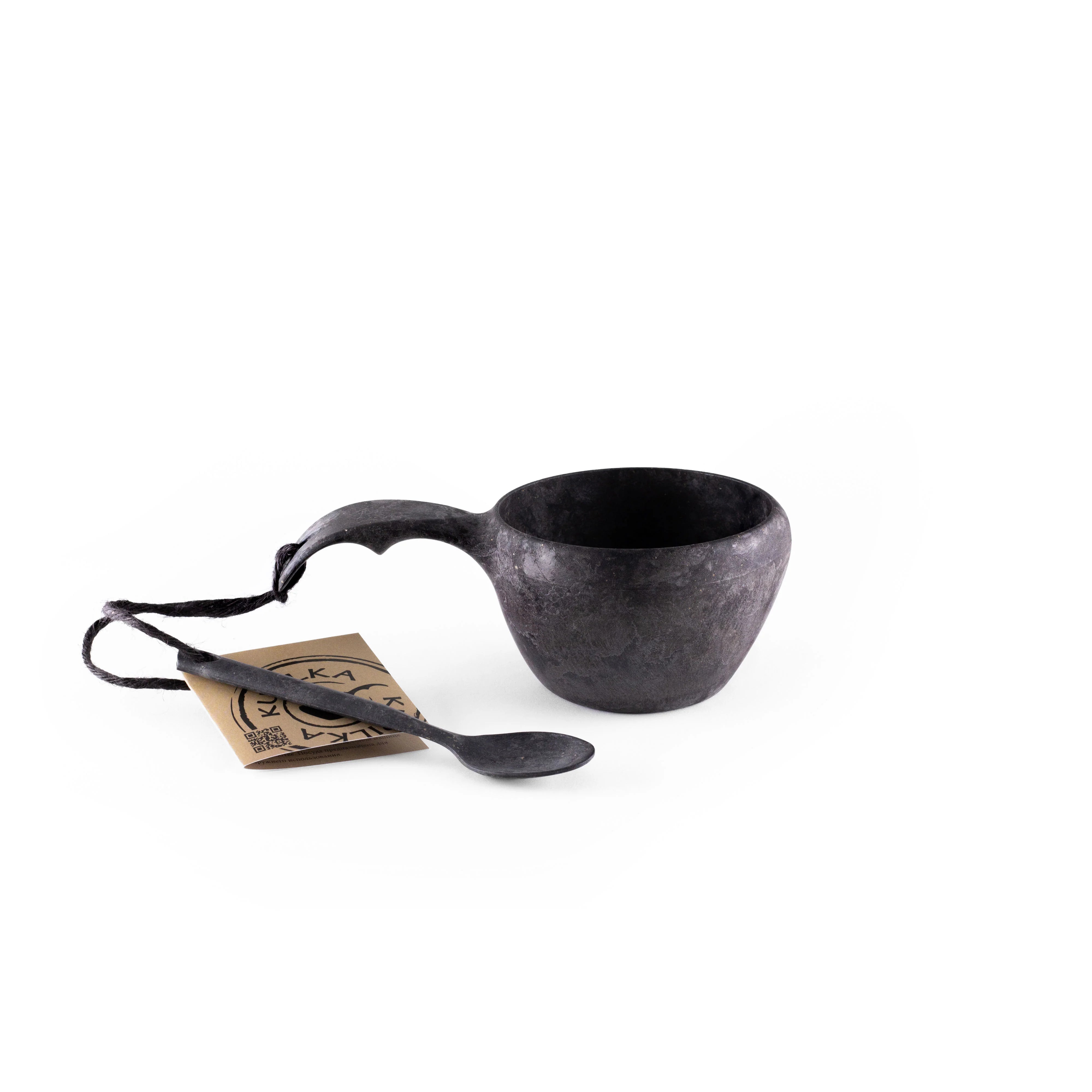 Kupilka 21 Classic Cup outdoor mok met handvat, gemaakt van houtcomposiet met een inhoud van 210 ml   