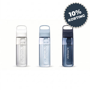 LifeStraw Go 2.0 herbruikbare waterflessen van 650ml in een 3-pack, voorzien van een ingebouwd waterfilter en drinktuit