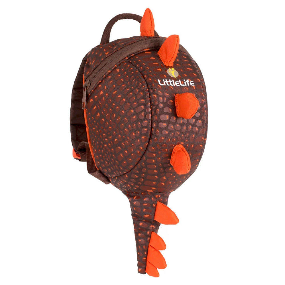 LittleLife Animal Toddler Backpack dinosaurus kinderrugzak in groen met veiligheidstuigje en handige ritssluiting