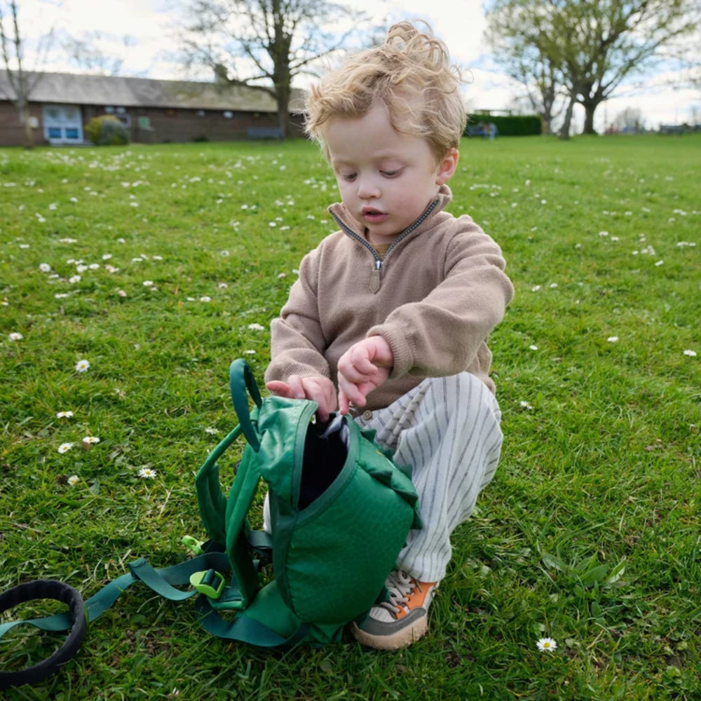 LittleLife Animal Toddler Backpack krokodil kinderrugzak in groen met veiligheidstuigje en handige ritssluiting 5