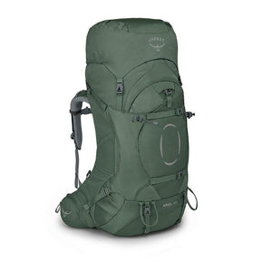 Osprey Ariel 65 dames rugzak detail van het ademende rugpand en de ergonomische heupbanden