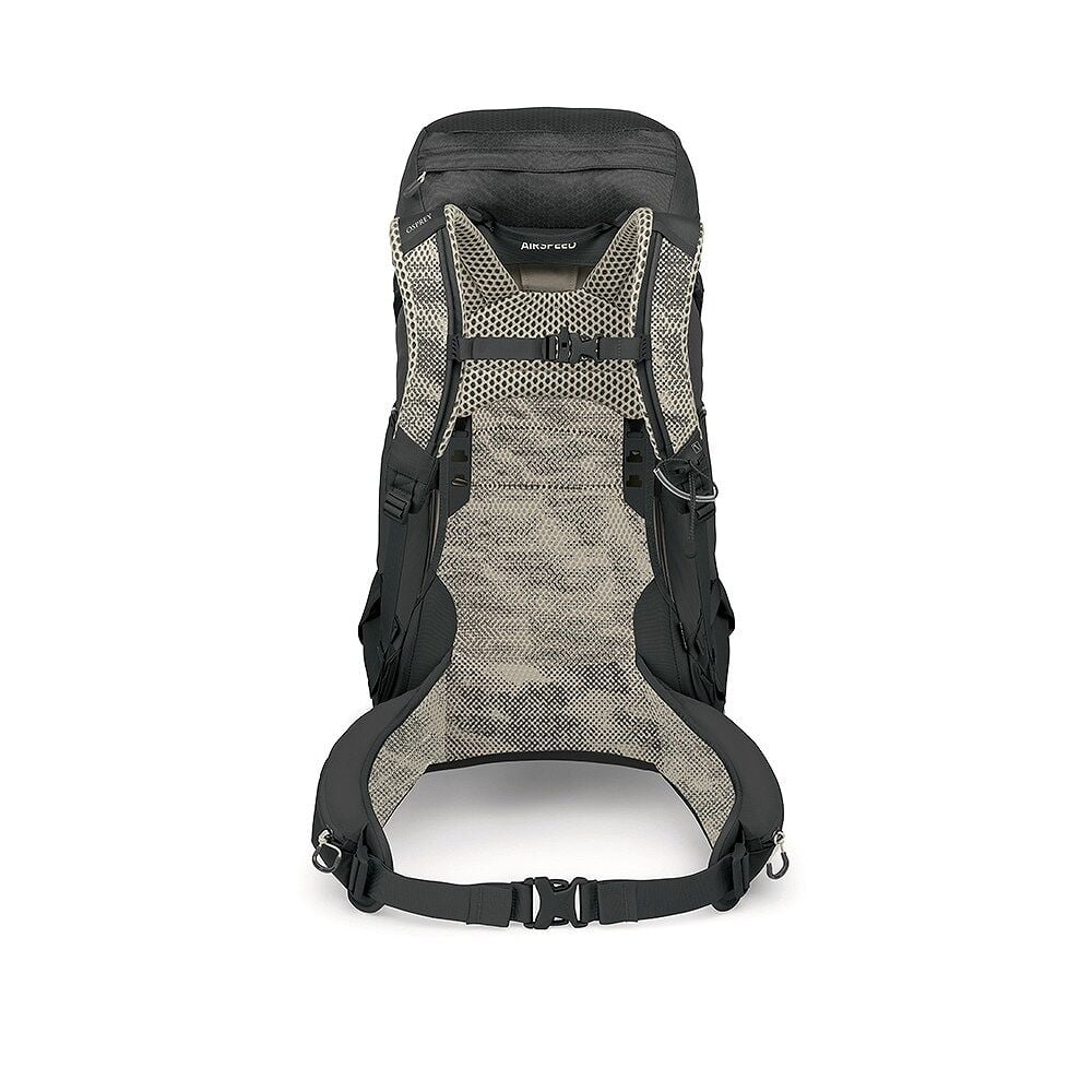 Osprey Stratos 34 Raven Black OS ademende zwarte heren wandelrugzak van 34 liter met AirSpeed rugpand