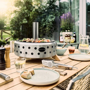 Petromax Griddle Spot plancha outdoor tafelgrill met ronde stalen bakplaat voor koken en grillen4