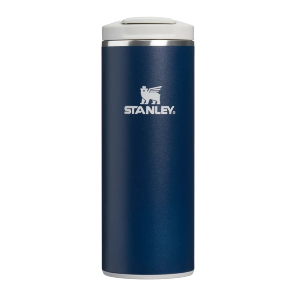 Stanley Transit Fliptop thermosbeker in donkerblauw roestvrij staal met een inhoud van 0,35 liter en handige flip-top dop